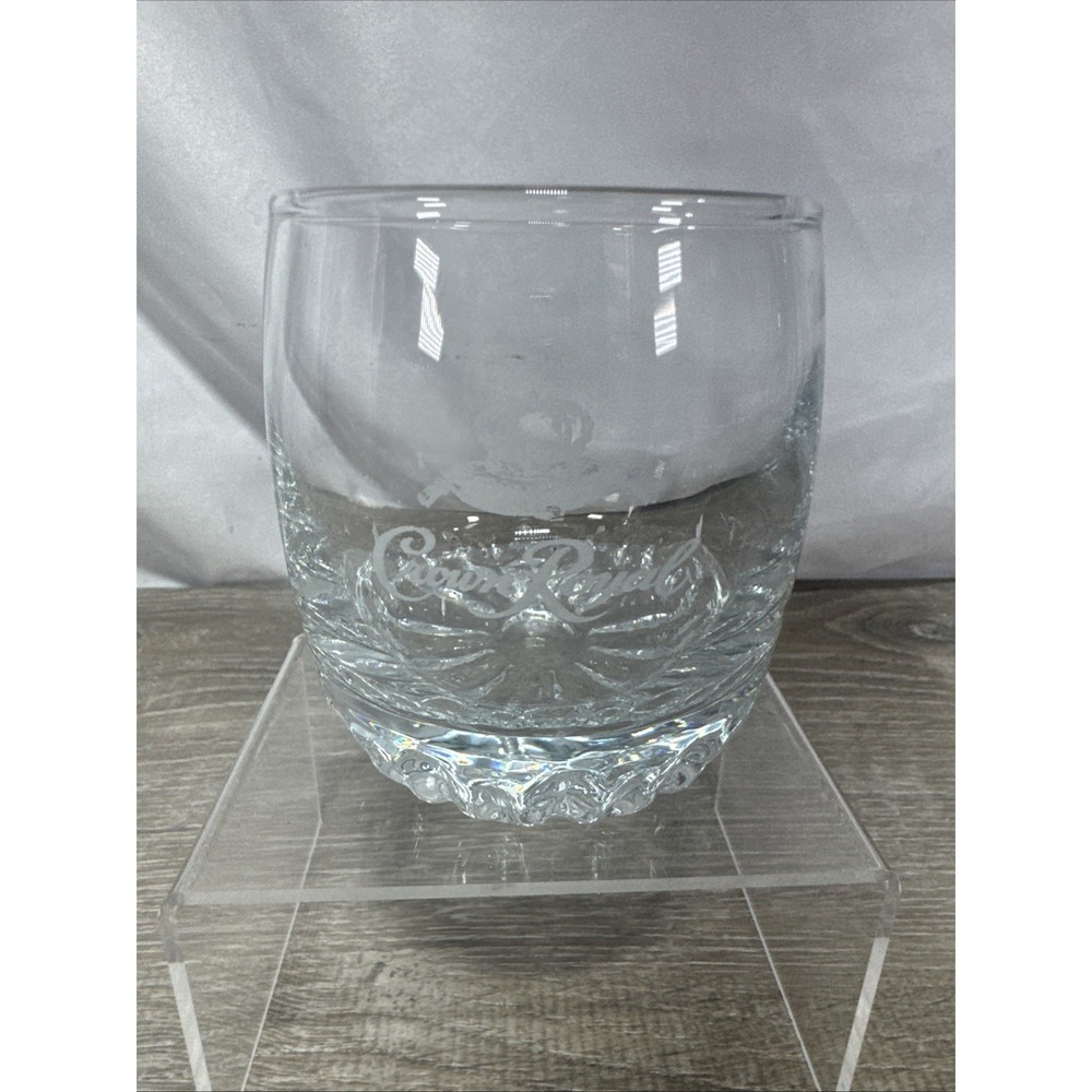 Crown Royal Glass Diamond Cut Whisky Whiskey Barware Made in Italy